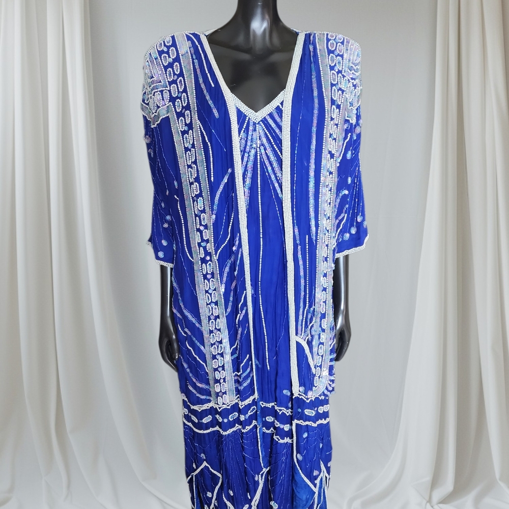 Asymmetrical Blue Dress